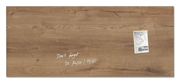 Image Glas-Magnetboard Artverum, Design- Natural Wood , inkl. extra-starker