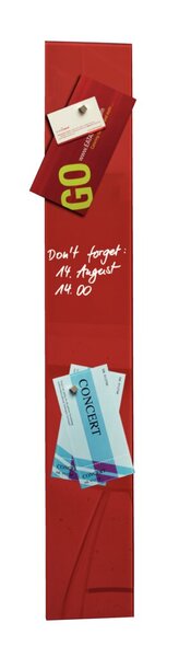 Image Glas-Magnetboard Artverum, rot, inkl. 1 extra starker Magnet und