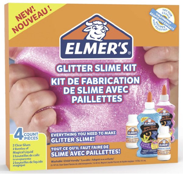 Image Glitter Slime Kit, 4-teilig, mit 2x Glitzerkleber und 2x Liquid