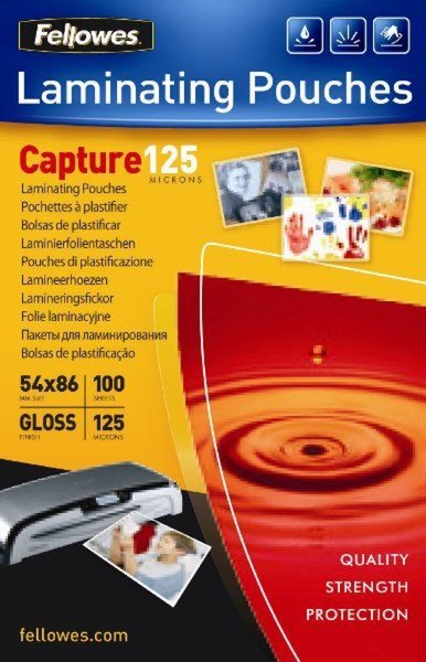 Image Glänzende Laminierfolientaschen, 54 x 86 mm, 125µ