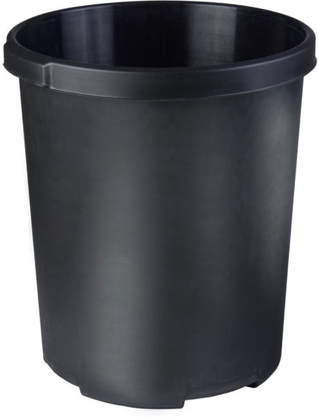 Image Groß-Papierkorb MOBIL XXL schwarz, 50 Liter, rund, extra stabil
