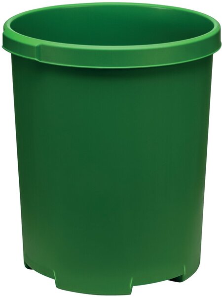 Image Großpapierkorb KLASSIK XXL, 50l, grün 2 Griffmulden, extra stabil, rund