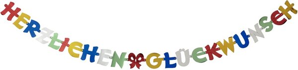 Image Grußkette "Herzlichen Glückwunsch" 2,5 m