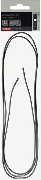 Image Gummibandset, A4, anthrazit 1 Verschluss- und 2 Haltegummis