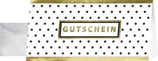 Image Gutschein-Karten inkl. transparenter Umschläge, Golden Glimmer, Glanzkarton