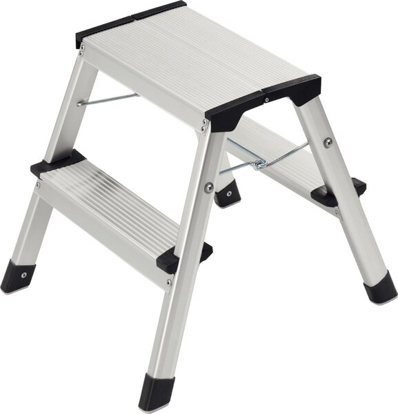 Image HAILO -Werk Hailo L90 - Stufenleiter - 2 Stufen - 2 Abschnitte - Arbeitshöhe: 2