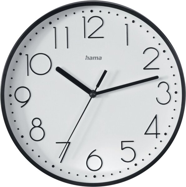 Image Wanduhr Salina, Ø 22 cm, schwarz ohne Ticken, analoger Zeitanzeige,