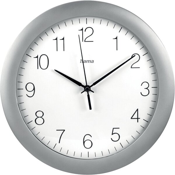 Image Funkwanduhr Teneriffa, DCF, Ø 30 cm silber, Zeitanzeige mit einem Blick,