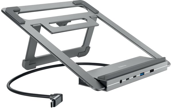 Image USB-C-Docking-Station Connect2Office Stand, grau, Notebook-Halterung,