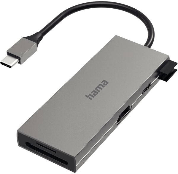 Image USB-C-Hub, Multiport, 6 Ports 2x USB-A, USB-C, HDMI, SD, microSD