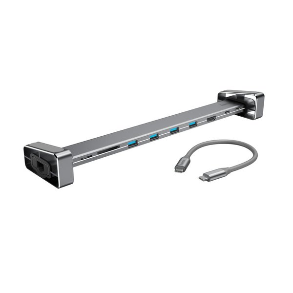 Image HAMA 9in1-USB-C-Docking-Station für 4x USB-A, USB-C, HDMIâ?¢, LAN, SD, microSD