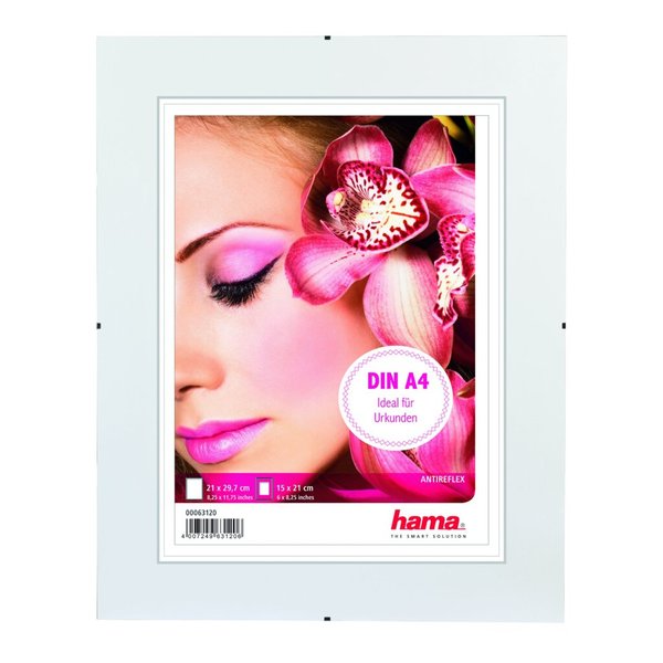 Image HAMA Bildhalter Clip-Fix 15x21cmAnti-Reflex-Glas rahmenlos