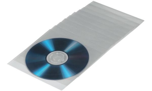 Image HAMA CD/DVD Protective Sleeves - CD-/DVD-Hülle - Kapazität: 1 CD/DVD - durchsic