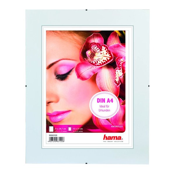 Image HAMA Clip-Fix PS DIN A4 21x29,7 rahmenlos Polystyrol