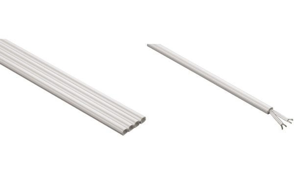 Image HAMA PVC-Kabelkanal halbrund 100/1.1/1.0 cm 4 Stück weiß