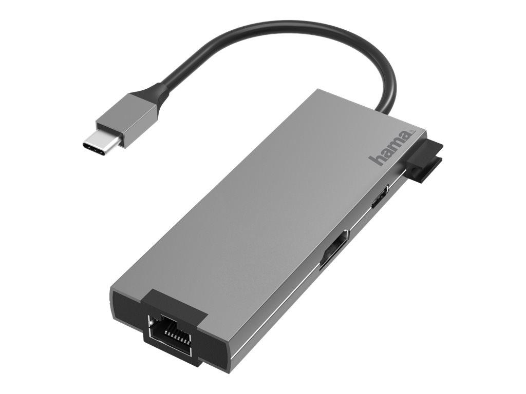 Image HAMA USB-C-Multiport-Adapter 5 Ports, 2x USB-A, USB-C, HDMI C, LAN/Ethernet