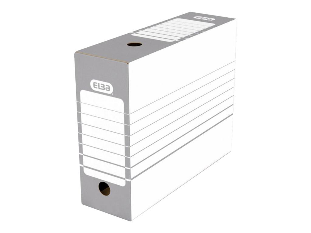 Image HAMELIN ELBA Archiv-Schachtel, Breite 100 mm, A4, weiß/grau starke, säurefreie 