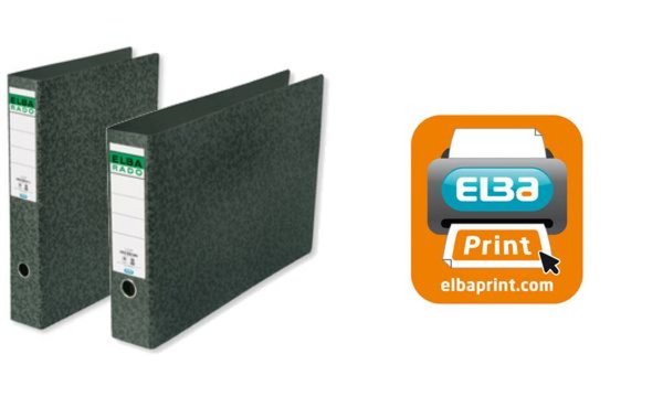 Image HAMELIN ELBA Ordner rado - DIN A3 quer, Rückenbreite: 80 mm, schwarz aus Hartpa