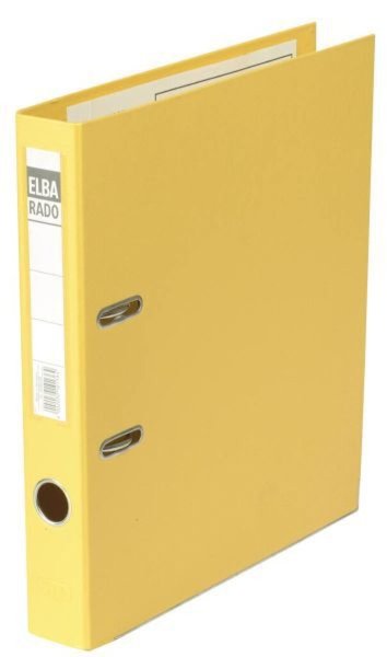 Image HAMELIN ELBA Ordner rado plast, Rückenbreite: 50 mm, gelb DIN A4, Einband außen