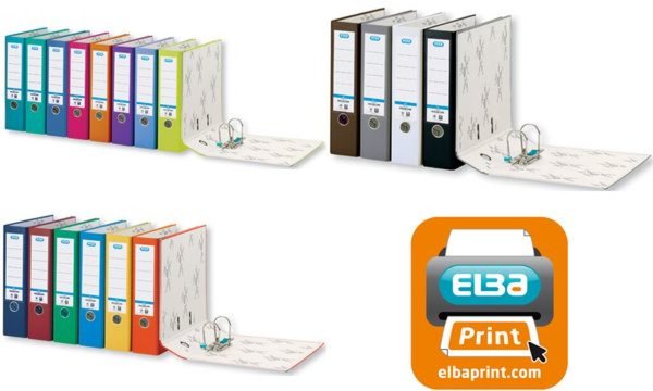 Image HAMELIN ELBA Ordner smart PP-Papier, Rückenbreite: 80 mm, hellblau DIN A4, Einb