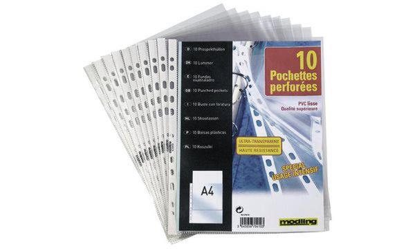 Image HAMELIN ELBA Prospekthülle SM3, DIN A4, PVC, 0,10 mm, glasklar oben offen, 9-fa