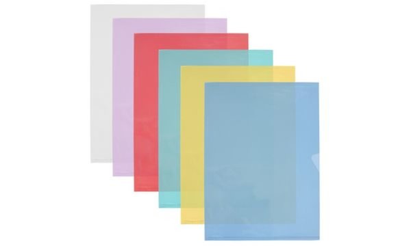 Image HAMELIN ELBA Sichthüllen DIN A4 Fard'Liss, PVC 0,18 mm, gelb oben und rechts of