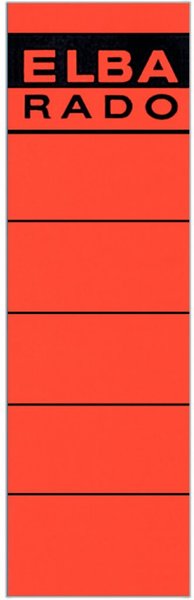 Image HAMELIN GMBH Rückenschilder f. Ordner 190x59 rot Elba