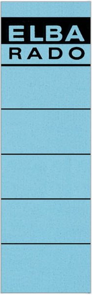 Image HAMELIN GMBH Rückenschilder f. Ordner 190x59 blau Elb