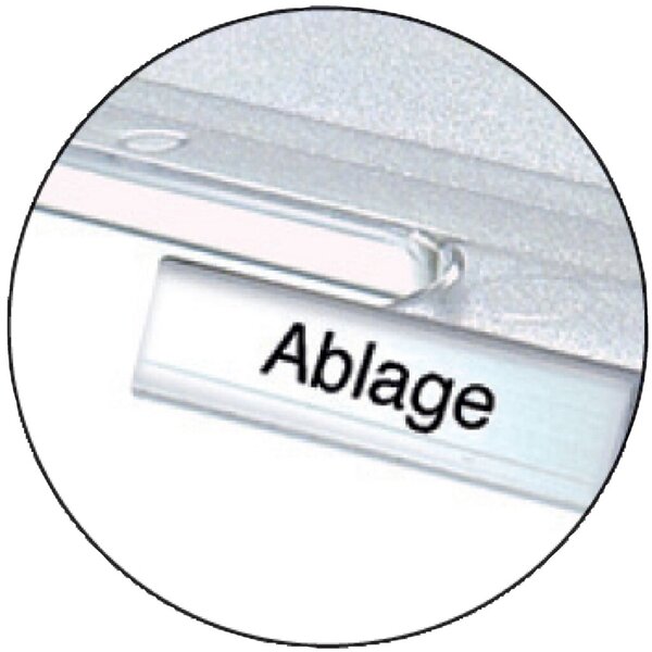 Image Beschriftungsclip für Briefkörbe transparent, mit Beschriftungsbogen