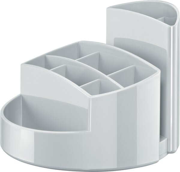 Image Schreibtisch-Köcher Rondo lichtgrau 9 Fächer, 140x140x109mm, Kunststoff