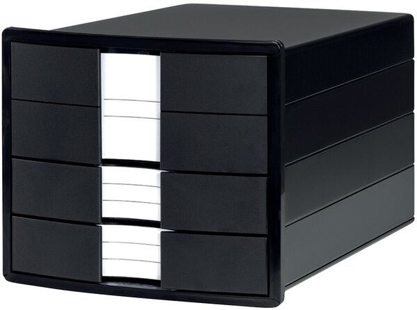 Image HAN Schubladenbox IMPULS  schwarz DIN C4 mit 3 Schubladen
