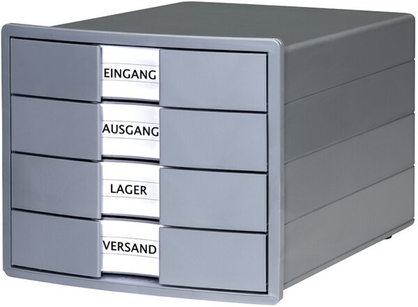 Image HAN Schubladenbox KARMA  grau DIN C4 mit 4 Schubladen