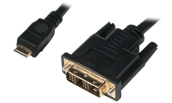 Image HDMI-Kabel LogiLink mini HDMI to DVI M/M 1,0m black