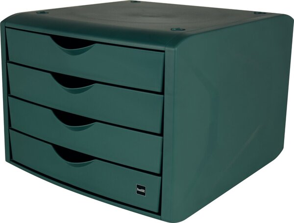 Image HELIT Schubladenbox "the green chameleon", grün 4 Schübe, aus recyceltem Kunsts