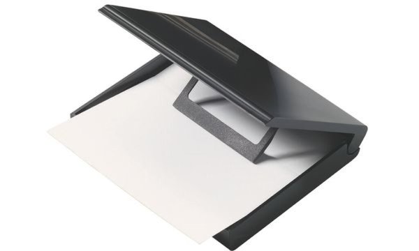 Image HELIT Zettelkasten, DIN A7, mit Papiervorschub, schwarz aus Polystyrol, Lieferu