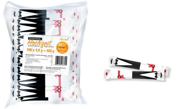 Image HELLMA Zucker-Stick Hochzeit, im Polybeutel (9677017)