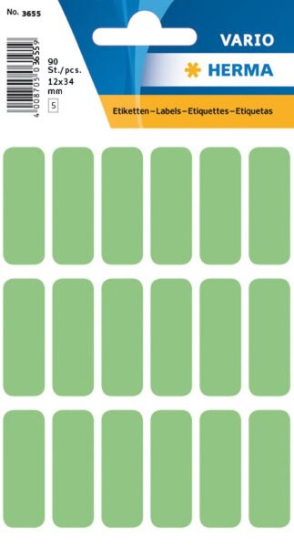 Image Etikett 12x34mm Vielzweck grün 90Et 1Pack