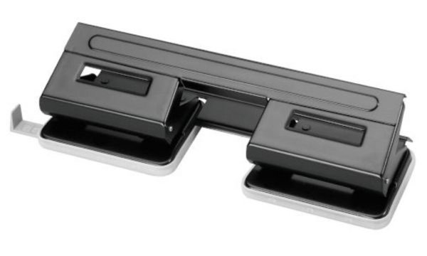 Image HERLITZ Doppellocher, Stanzleistung: 17-18 Blatt, schwarz mit verstellbarer Ans