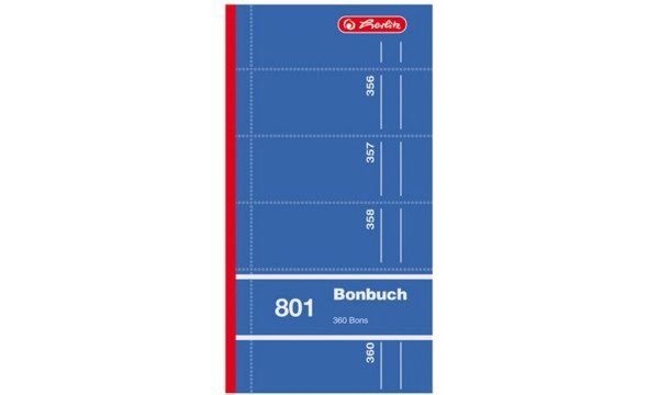 Image HERLITZ Formularbuch "Bonbuch 2039,60cm (803"), DIN A4, sortiert - für den Mark