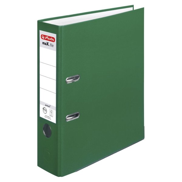Image HERLITZ Ordner maX.file protect A4 8cm grün Einstecksch.