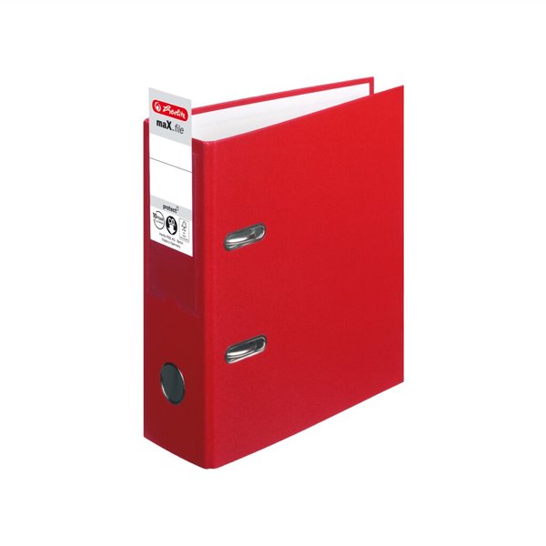 Image HERLITZ PP-Ordner maX.file protect, A5 hoch, rot Rückenbreite: 75 mm, PP-Kunsts