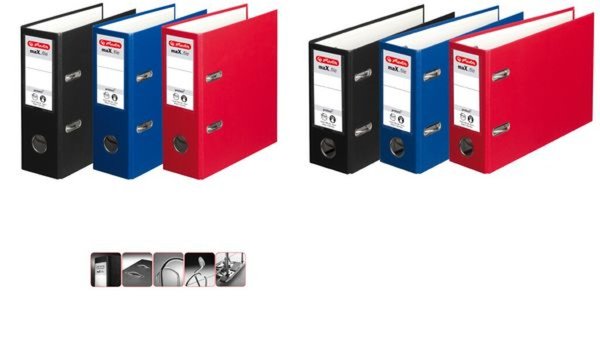 Image HERLITZ PP-Ordner maX.file protect, A5 quer, rot Rückenbreite: 75 mm, PP-Kunsts