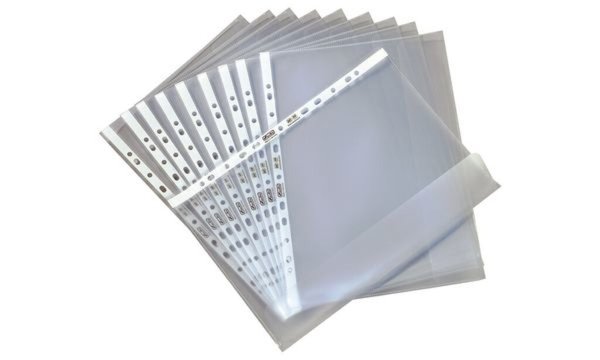 Image HERLITZ Prospekthülle mit Verschlusslasche, A4, genarbt 0,12 mm, aus PP-Folie, 