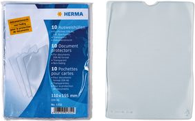 Image HERMA Ausweishülle, PP, 1-fach, 85 x 125 mm, Kleinpackung dokumentenecht, trans