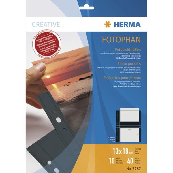 Image HERMA Fotophan photo pockets 13x18cm