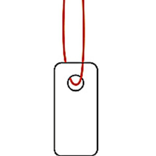 Image HERMA Hängeetiketten  7x15 mm mit Faden rot  1000 St.