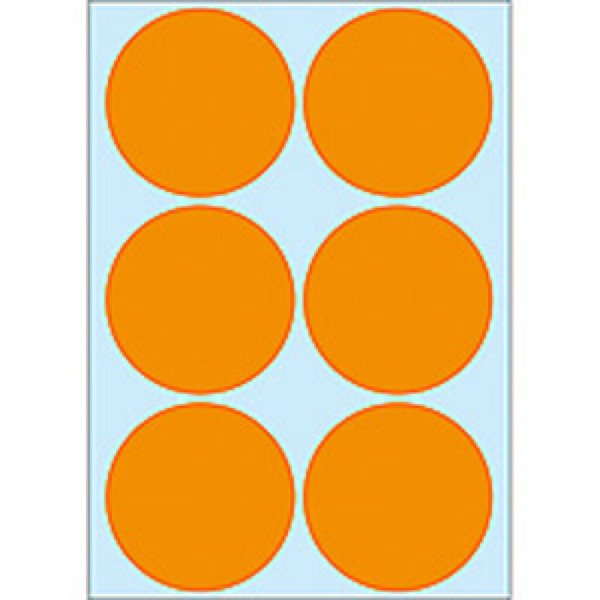 Image HERMA Vielzwecketiketten leuchtorange 50 mm Papier 144 St.