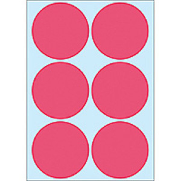 Image HERMA Vielzwecketiketten leuchtrot    50 mm Papier 144 St.