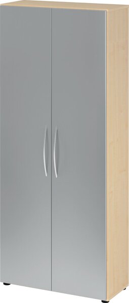 Image Schrank 5 Ordnerhöhen, 34,6 cm tief BM Korpus Ahrorn, Front Silber