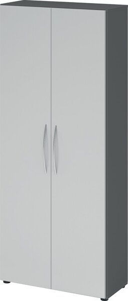 Image HAMMERBACHER Aktenschrank 4100, V4100/G/5/BM grafit, lichtgrau 4 Fachböden 80,0 x 34,6 x 188,0 cm